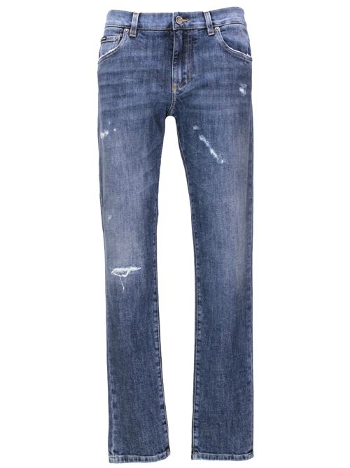 Jeans affusolati con effetto vissuto Dolce & Gabbana | GY07CDG8KO3S9001